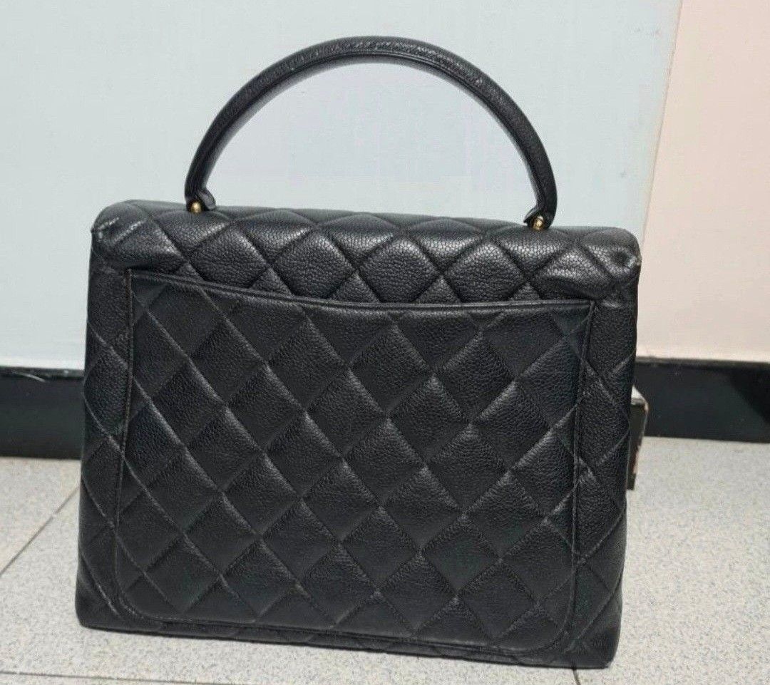 Chanel Kelly Quilted Top Handle Flap Black Caviar – ＬＯＶＥＬＯＴＳＬＵＸＵＲＹ