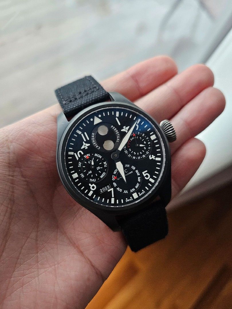 Cheapest** IWC Top Gun Perpetual Calendar Big Pilot Luxury Watches on
