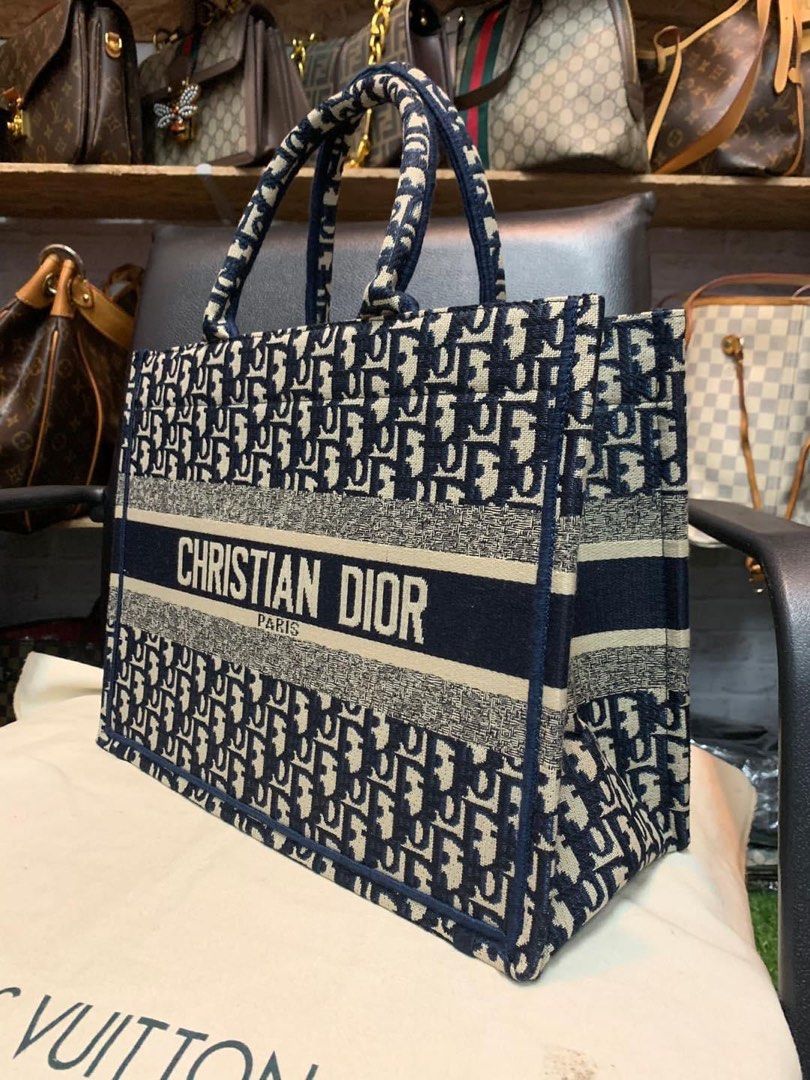 Christian dior tote bag blue sales