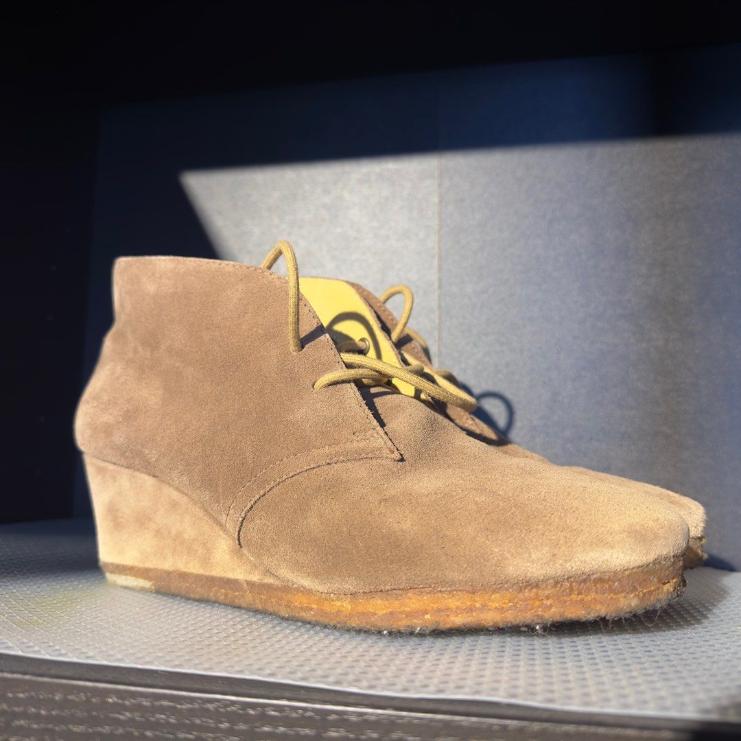 Clarks suede wedges UK 6.5 made in brazil