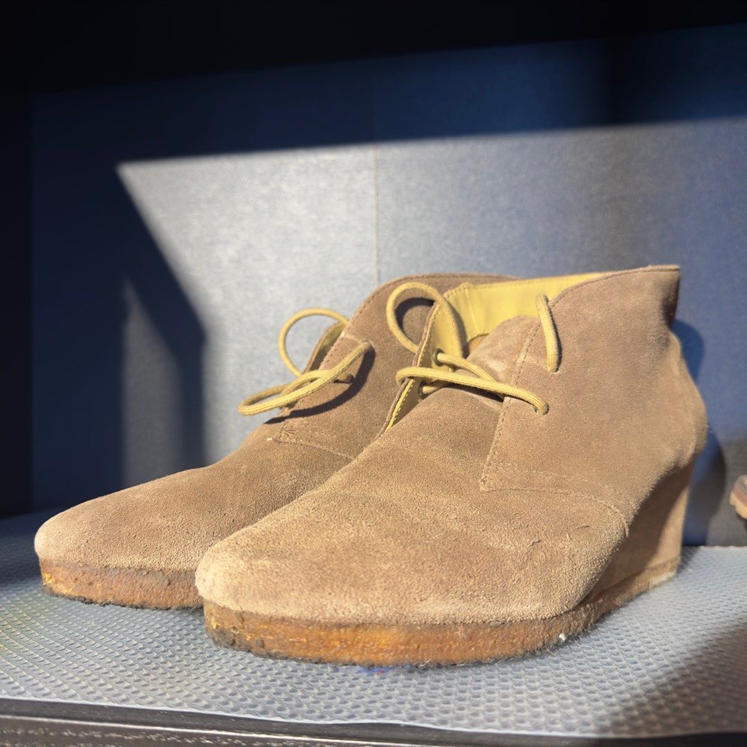 Clarks suede new arrivals wedges