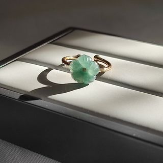 Classy beautiful type A icy jadeite flower 🌸