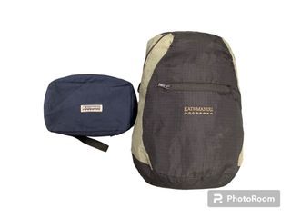 Combo Kathmandu Vintage backpack n toiletry bag