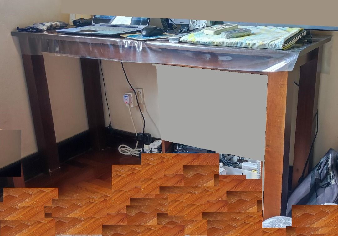 Console Table (Category: Tables & Sets) located in Singapore. Submitted by vstrommer (Listing ID 1257693149, Image 3). Description: Selling a used console table. Dark mahogany in colour, please check out picture 6. The legs sustain scratches from vacuum cleaner. The top has been protected by a thick plastic sheet since day 1, so it is in excellent condition, please check out picture 5. The dimension is L1380xW460xH740 mm. Made from solid rubber w