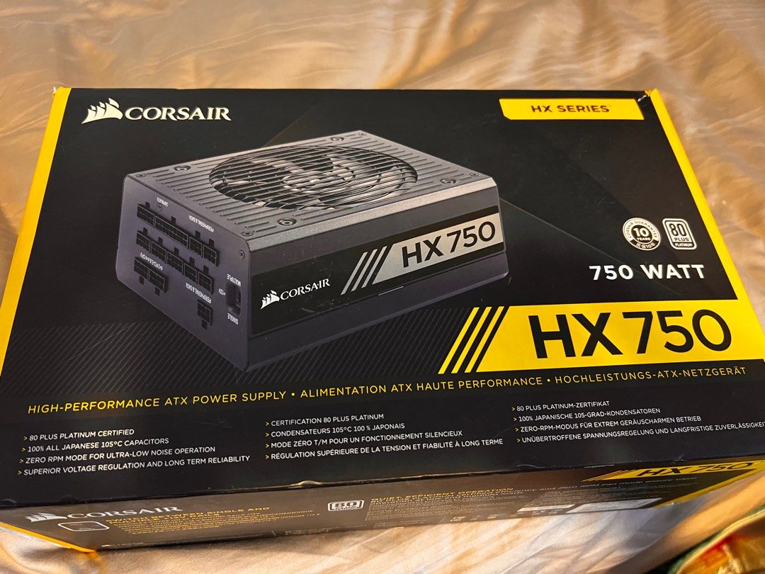 Corsair HX750 platinum PSU, Computers & Tech, Parts & Accessories ...