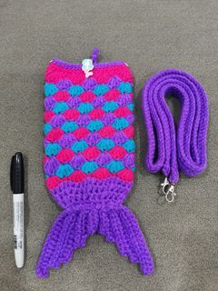 Handmade Crochet Mermaid Scales Hp Sling Bag