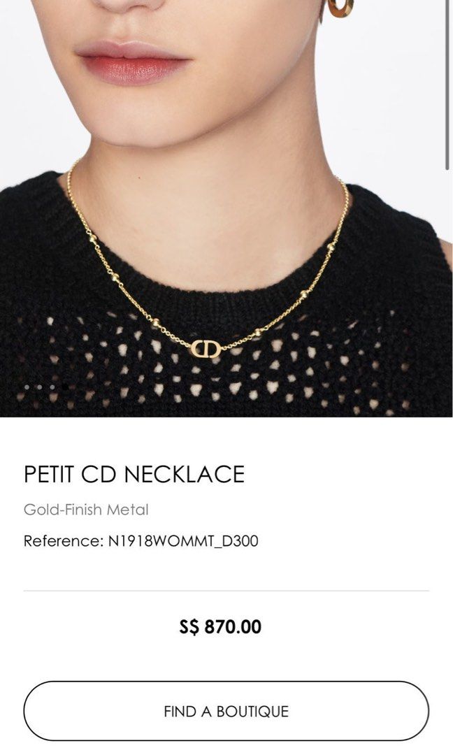 Cd necklace dior on sale