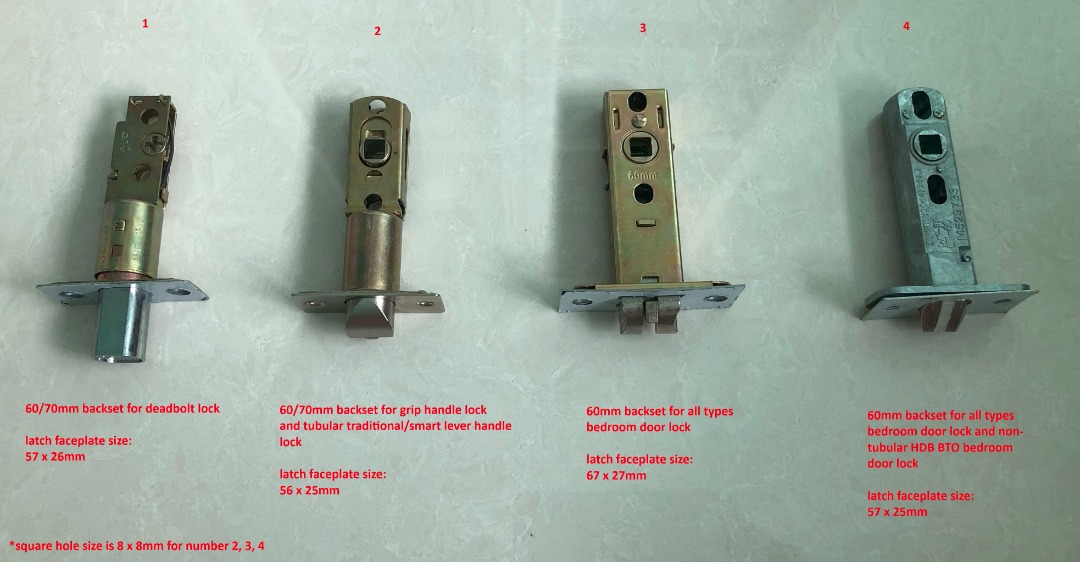 Door Latch for Deadbolt Lock, Tubular Traditional/Smart Lever Handle