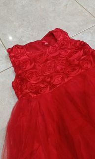 Dress 5T merah mawar