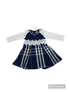 Dress 4T / 7T Navy Kotak Kotak