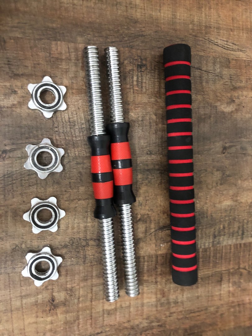 Dumbbell bars, extension bar and screws, Sports Equipment, Exercise