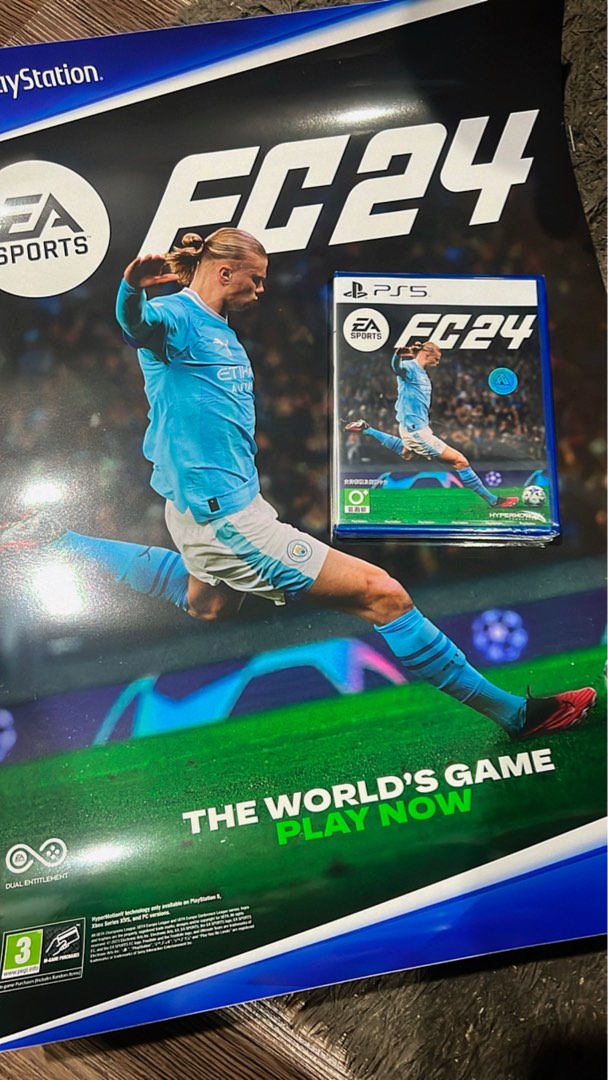 EAFC 24 PlayStation Poster, Hobbies & Toys, Toys & Games on Carousell