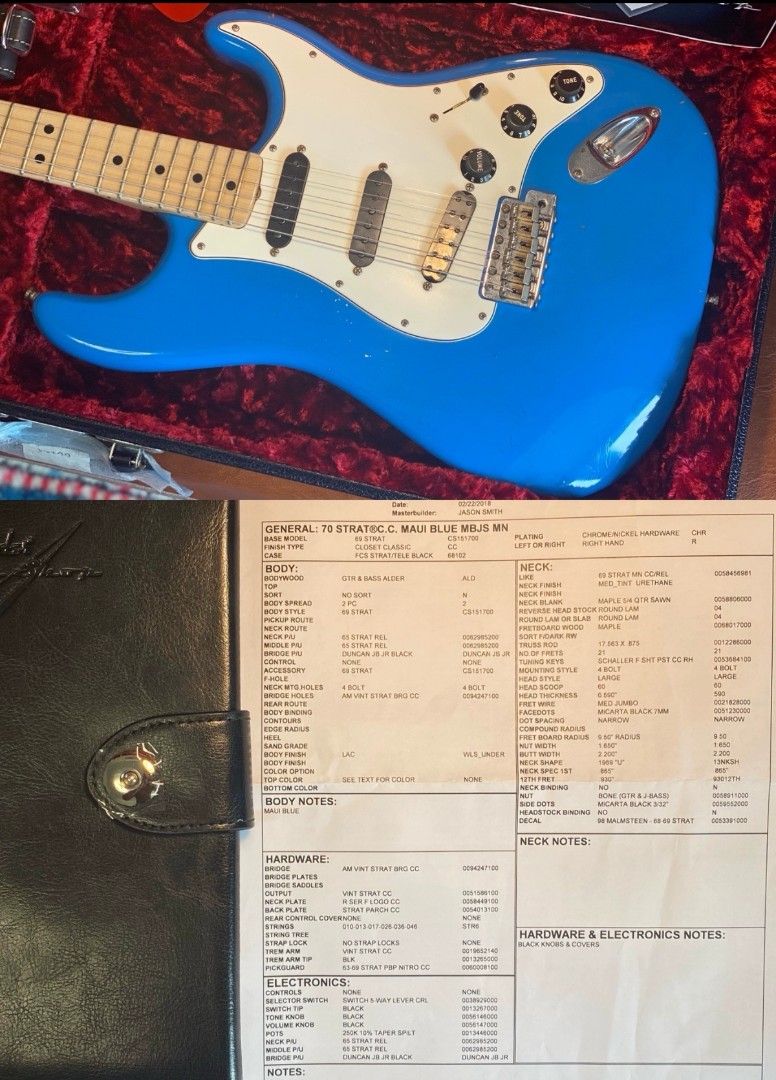 Fender Master built One Off 1970 Startcaster MAUI Blue Closet Classic