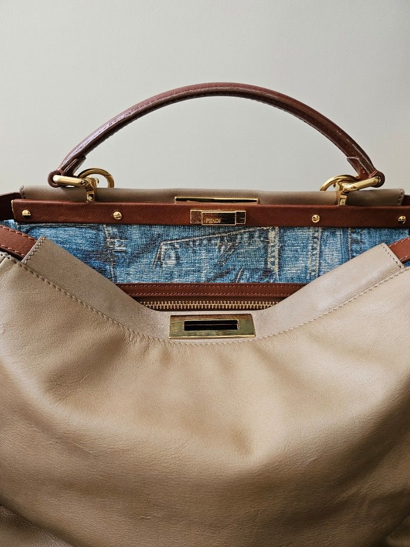 Fendi Peekaboo (Category: Luxury Bags & Wallets) located in Manila. Submitted by shoppingspree008 (Listing ID 1257709525, Image 3). Description: well loved fendi peekaboo in large. super rare combo with denim lining..