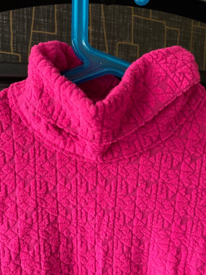 Fleece sweater for girls Light Pink Dark Pink White