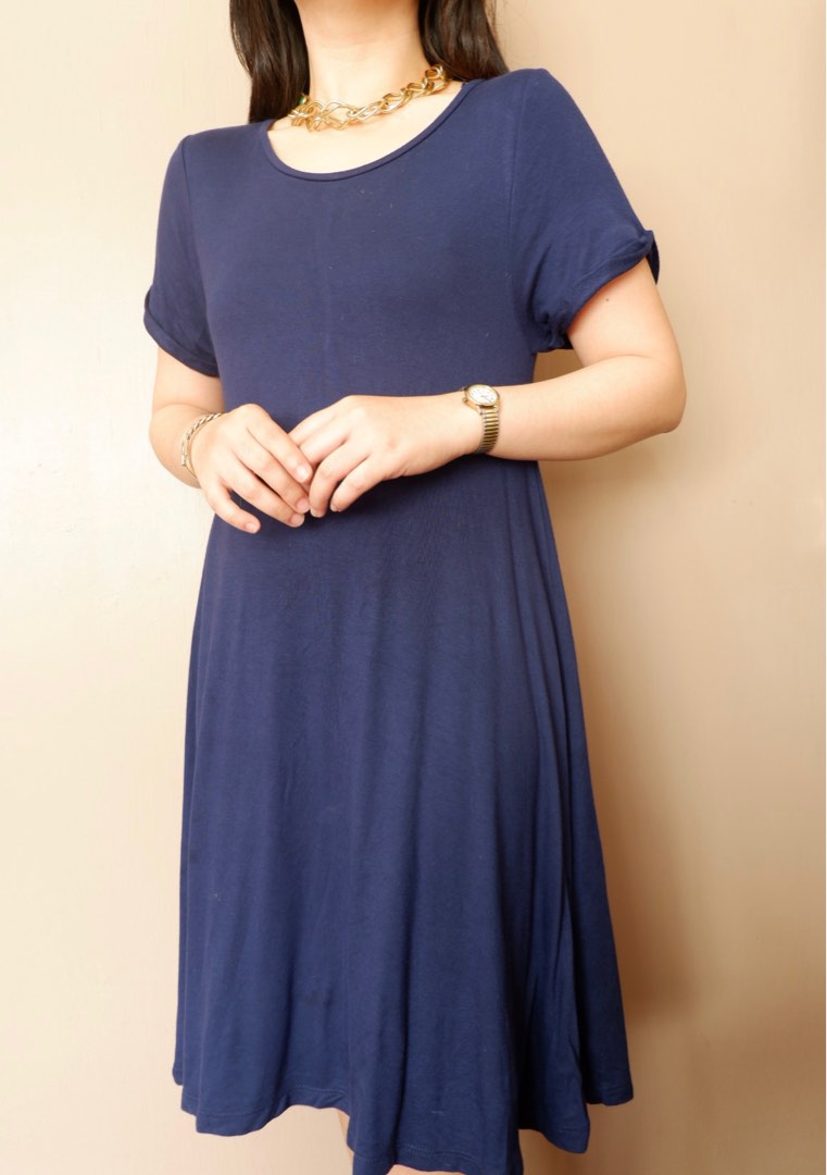 Forever 21 navy blue dress top
