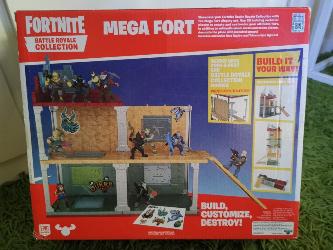 Fortnite Battle Royale Collection Mega Fort Display Set & 2 Figures: Blue  Squire, Tricera Ops Buy on