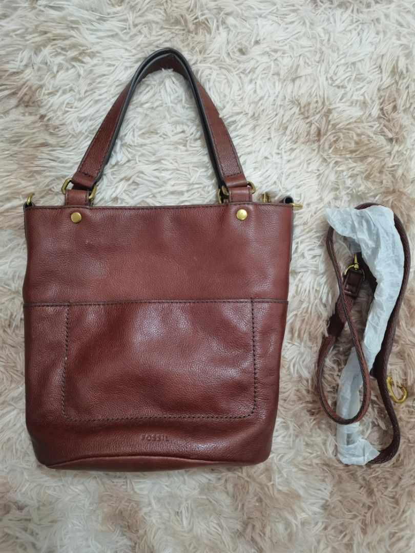 Super sale Authentic Fossil Amelia Bucket bag Women s Fashion