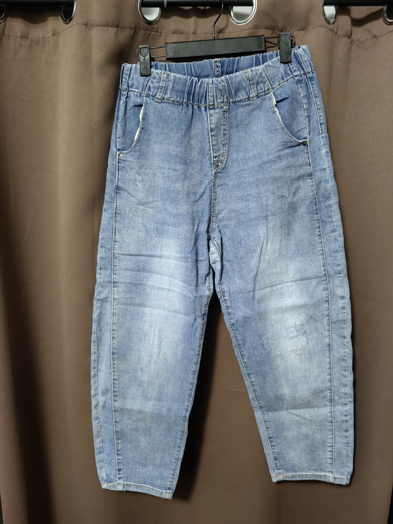 Garterized Pants, Women's Fashion, Bottoms, Jeans on Carousell