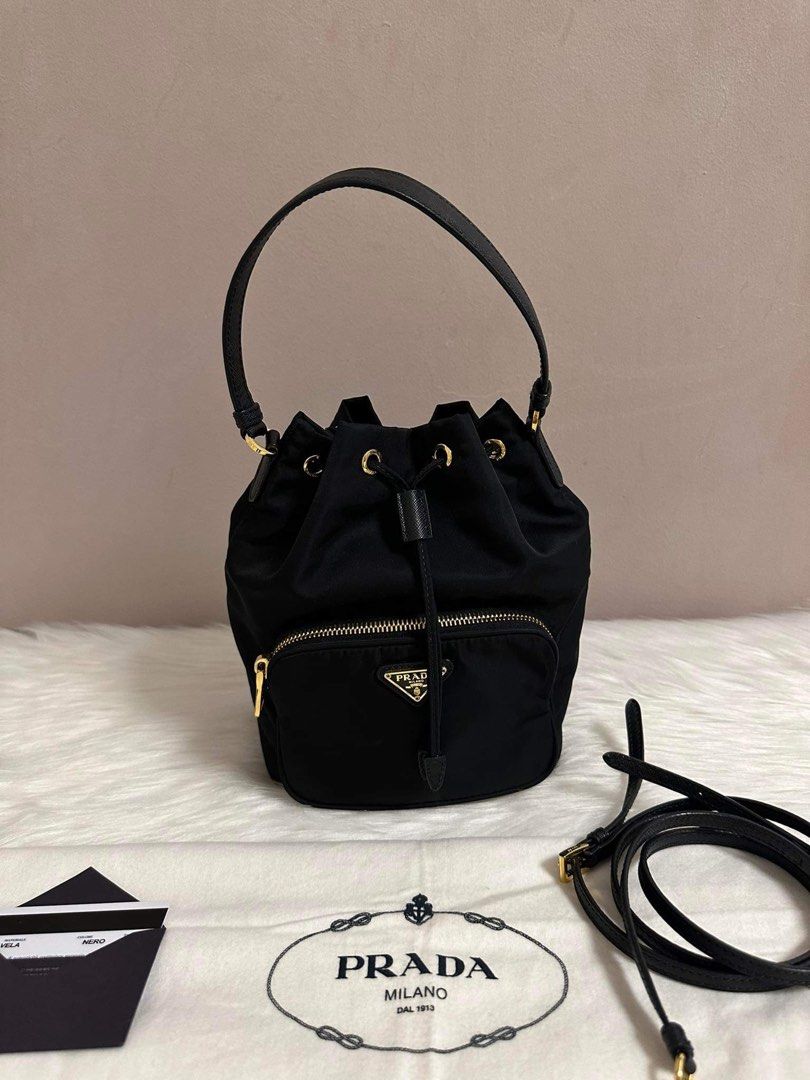 Prada vela mini deals bucket bag