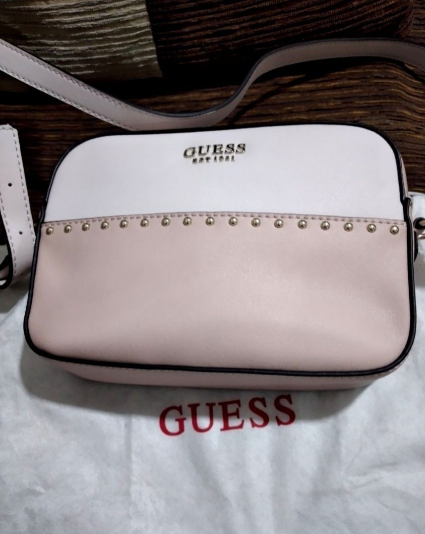 Guess luxe genuine leather brown bag, Luxury, Bags & Wallets on Carousell