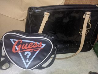 Guess sling and tote bag