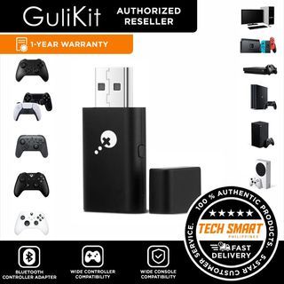 GuliKit Goku Adapter Bluetooth Controller Adapter for Xbox Series X|S/Xbox One Controller, PS 4&PS 5/Switch Pro Controller,Play on Xbox One/Series X|S/PS 4/Switch/PC/iOS