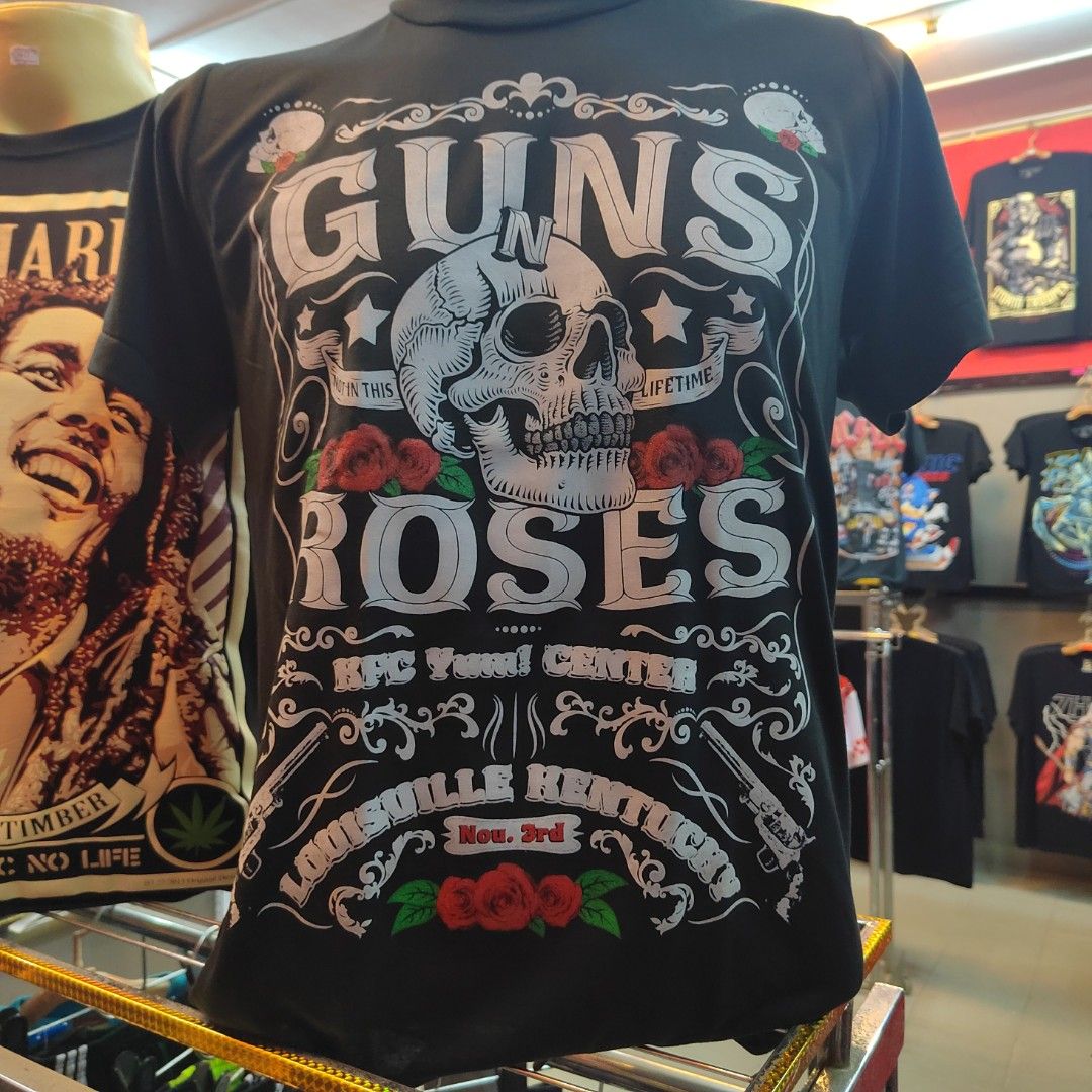 Guns roses Oasis band shirt vintage Men s Fashion Tops Sets
