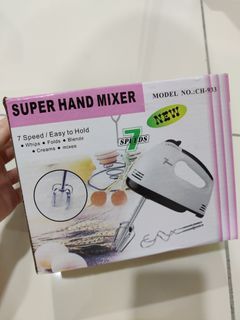 Hand Mixer (7 speed) - black & white