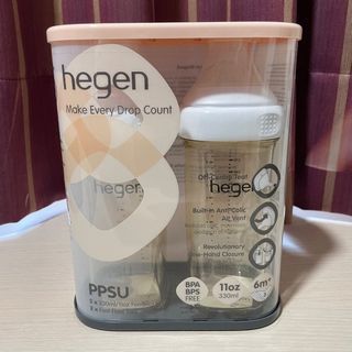hegen 金色奇蹟PPSU多功能方圓型寬口奶瓶_330ml(雙瓶組)