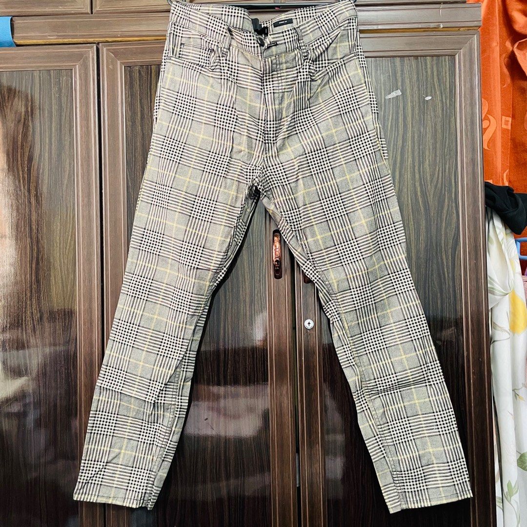 Plaid pants mens h&m clearance