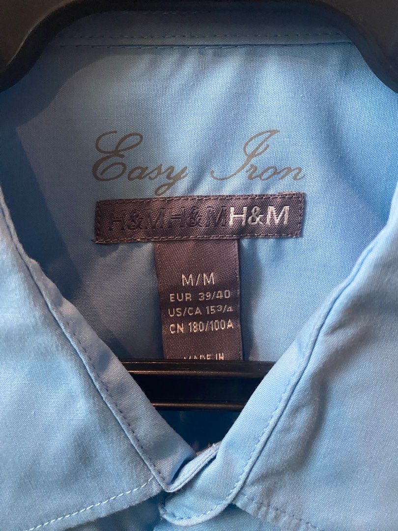 H&M Sky blue long sleeve polo (Category: Formal Shirts) located in Cainta. Submitted by chamaleon (Listing ID 1257746762, Image 3). Description: lw: 28x18.5in .