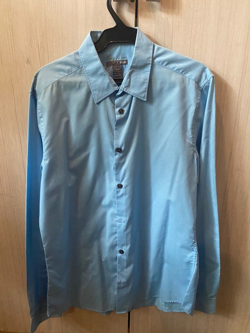 H&M Sky blue long sleeve polo (Category: Formal Shirts) located in Cainta. Submitted by chamaleon (Listing ID 1257746762, Image 1). Description: lw: 28x18.5in .