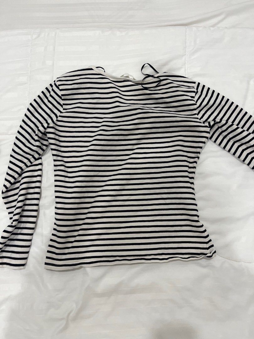H&m long sleeve striped shirt discount