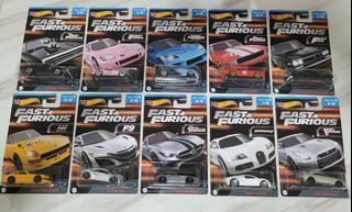 Hot Wheels Fast and Furious Series 3 set of 10 Cars