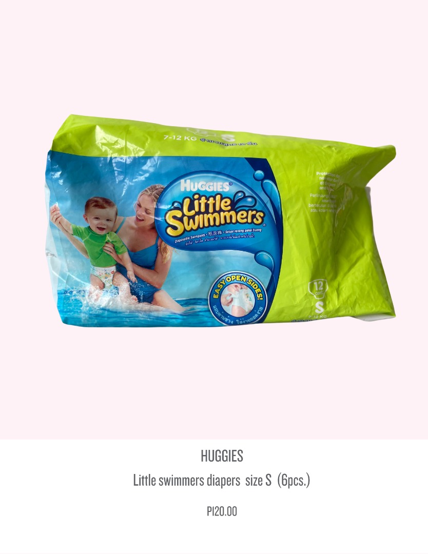 HUGGIES Little swimmers diapers size S (6pcs.), Babies & Kids, Bathing