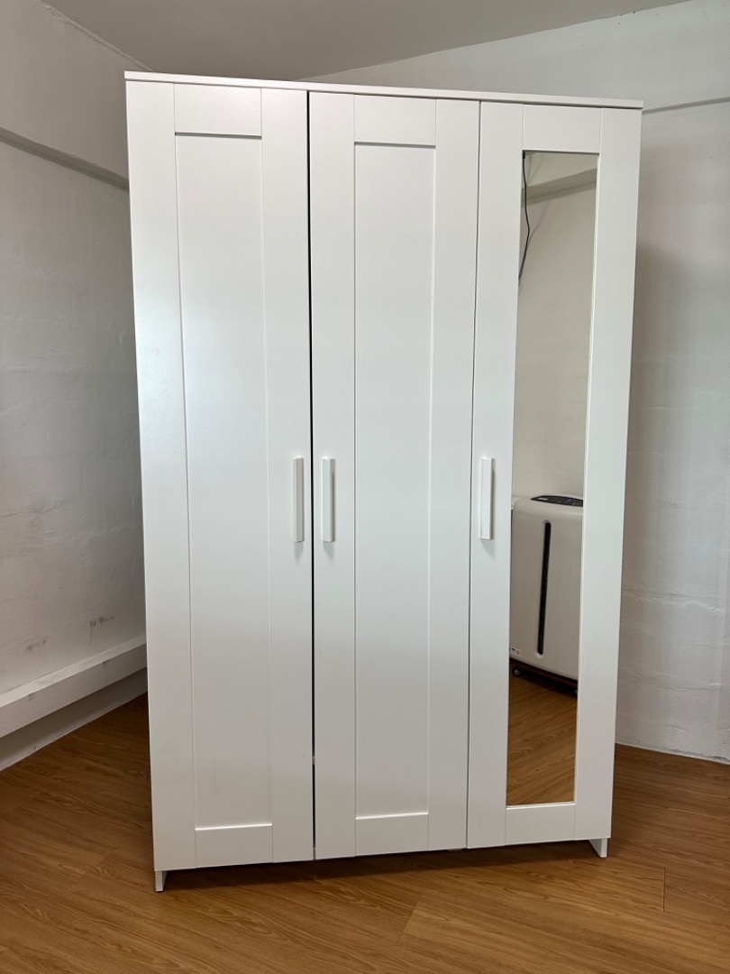 IKEA BRIMNES 3 Door Wardrobe, Furniture & Home Living, Furniture
