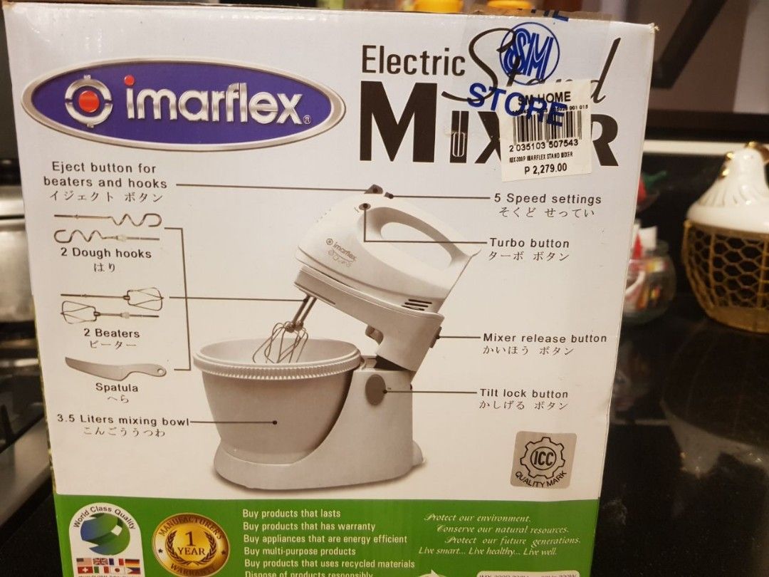 Imarflex stand mixer & hand mixer, TV & Home Appliances, Kitchen