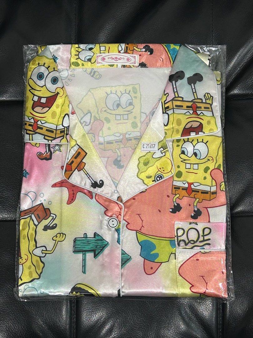 [INSTOCK] Plussized Spongebob & Patrick Pyjamas, Women's Fashion, New