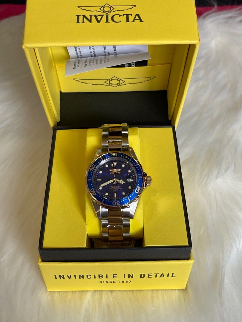Invicta men's pro diver 37.5 mm on sale stainless steel and gold tone watch