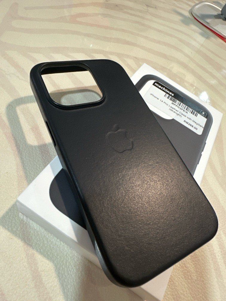 Apple - iPhone 14 Pro Max Leather Case with MagSafe - Midnight