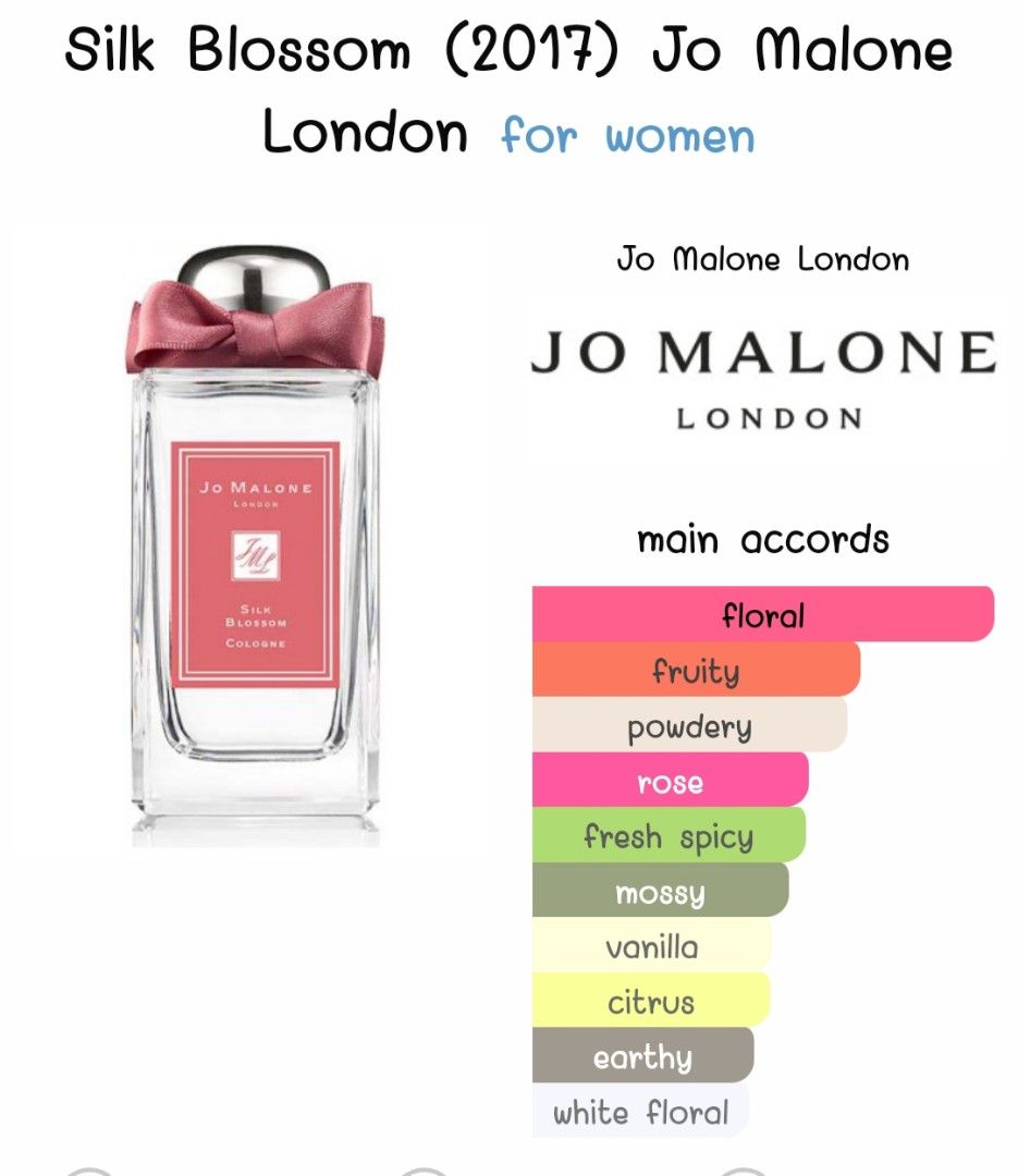 Jo Malone Silk Blossom Cologne, Beauty & Personal Care, Fragrance & Deodorants on Carousell