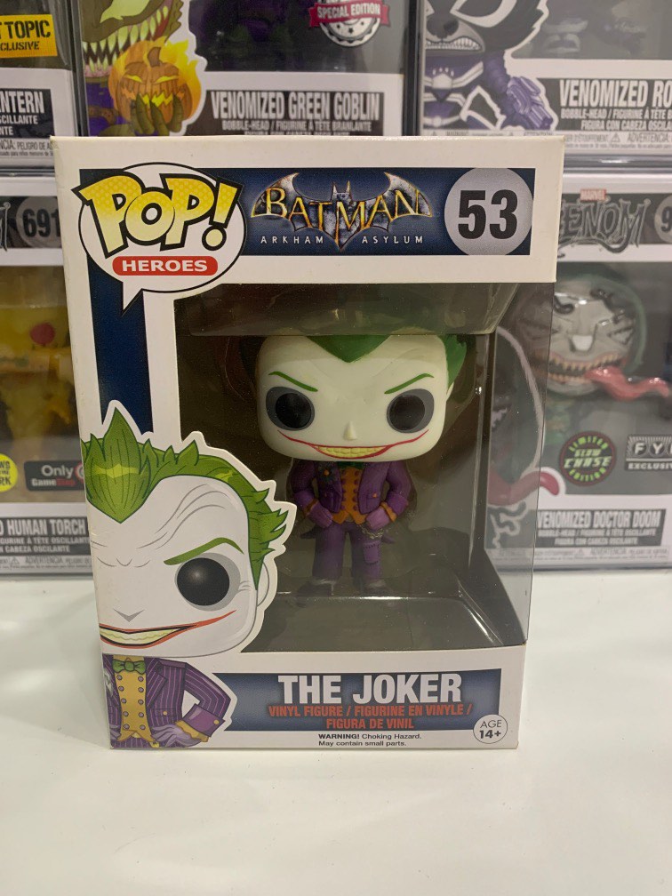 Batman Arkham Asylum The Joker Funko Pop #53 Heroes Vinyl Figure Brand New