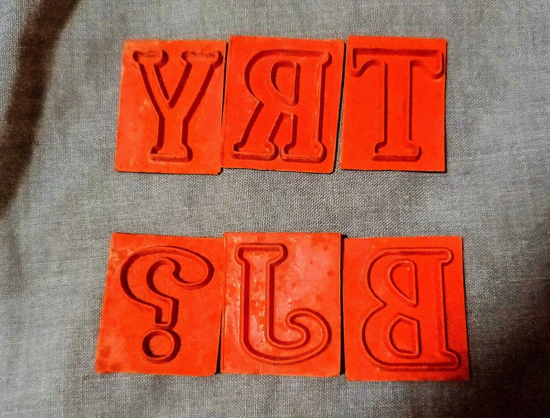 kinky rubber stamp can be used and reused to stamp tshirts paper books