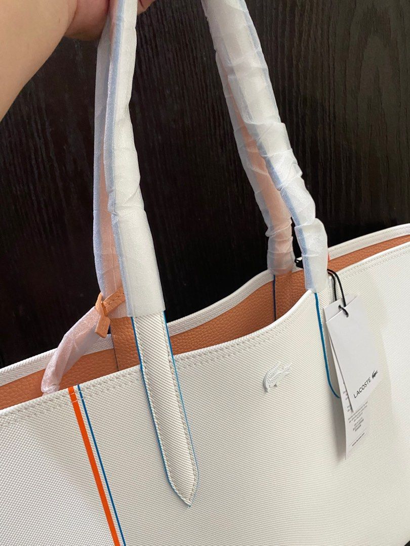 Lacoste Anna Reversible Tote Bag in Orange