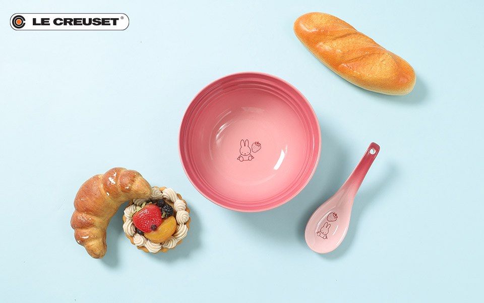 【限量預購Le Creuset x Miffy系列 】 早餐穀片碗+中式湯匙2入組(4色可選), 傢俬＆家居, 廚具和餐具, 餐具和餐具