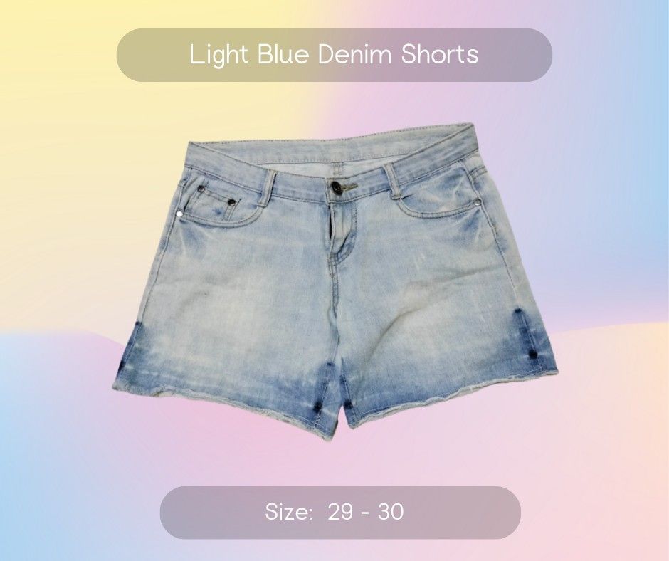 Short En Jean Clair BLANK Avec Détails Studs - Neuf Avec étiquettes