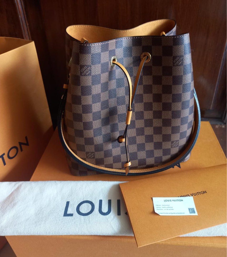 LV Neonoe Black Noir Monogram 2019 with DB, Small Tag, Paperbag