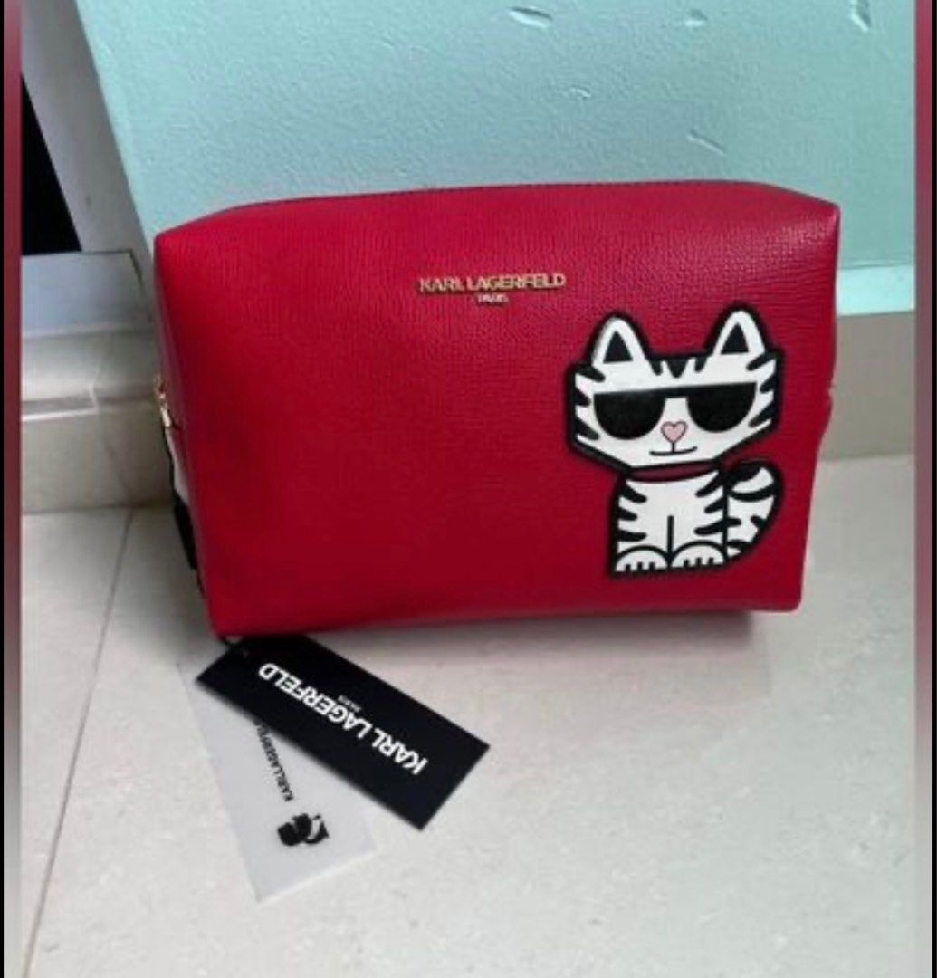 Karl Lagerfeld cosmetic pouch, Women's Fashion, Bags & Wallets, Purses &  Pouches on Carousell