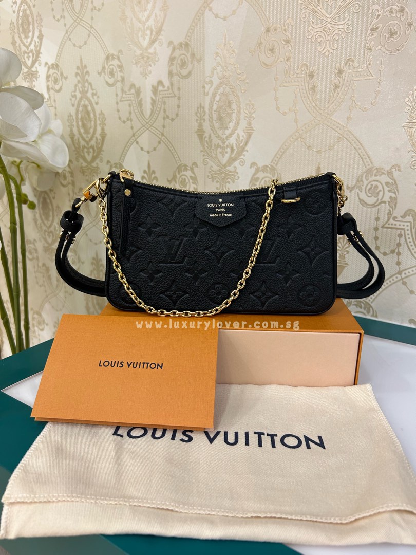 Easy Pouch on Strap in black🖤 also comes in Cream #louisvuitton #life